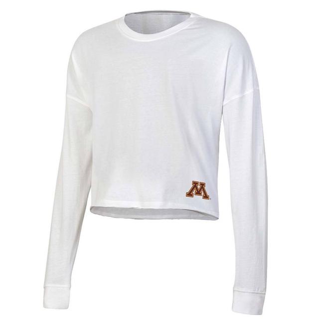 NCAA Minnesota Golden Gophers Womens White Long Sleeve T-Shirt Product Image