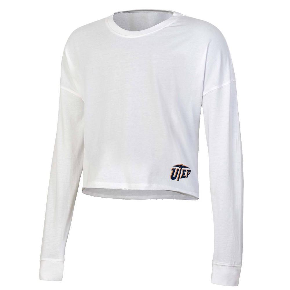 NCAA UTEP Miners Womens White Long Sleeve T-Shirt Product Image