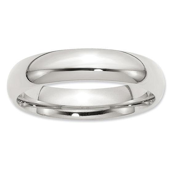 Men's 5.0mm Comfort Fit Wedding Band in Sterling Silver Product Image