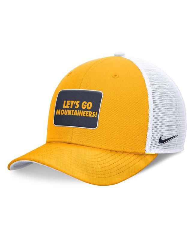 Nike Mens Gold West Virginia Mountaineers Local Rise Trucker Adjustable Hat - Gold, White Product Image