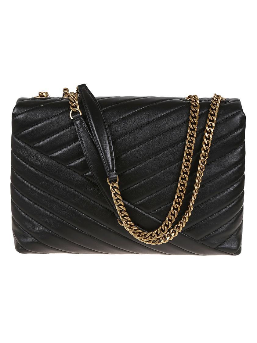 TORY BURCH Chevron Quilted Shoulder Bag In Black Product Image