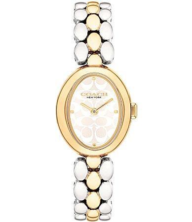 COACH Womens Sammy Quartz Analog Two Tone Stainless Steel Bracelet Watch Product Image