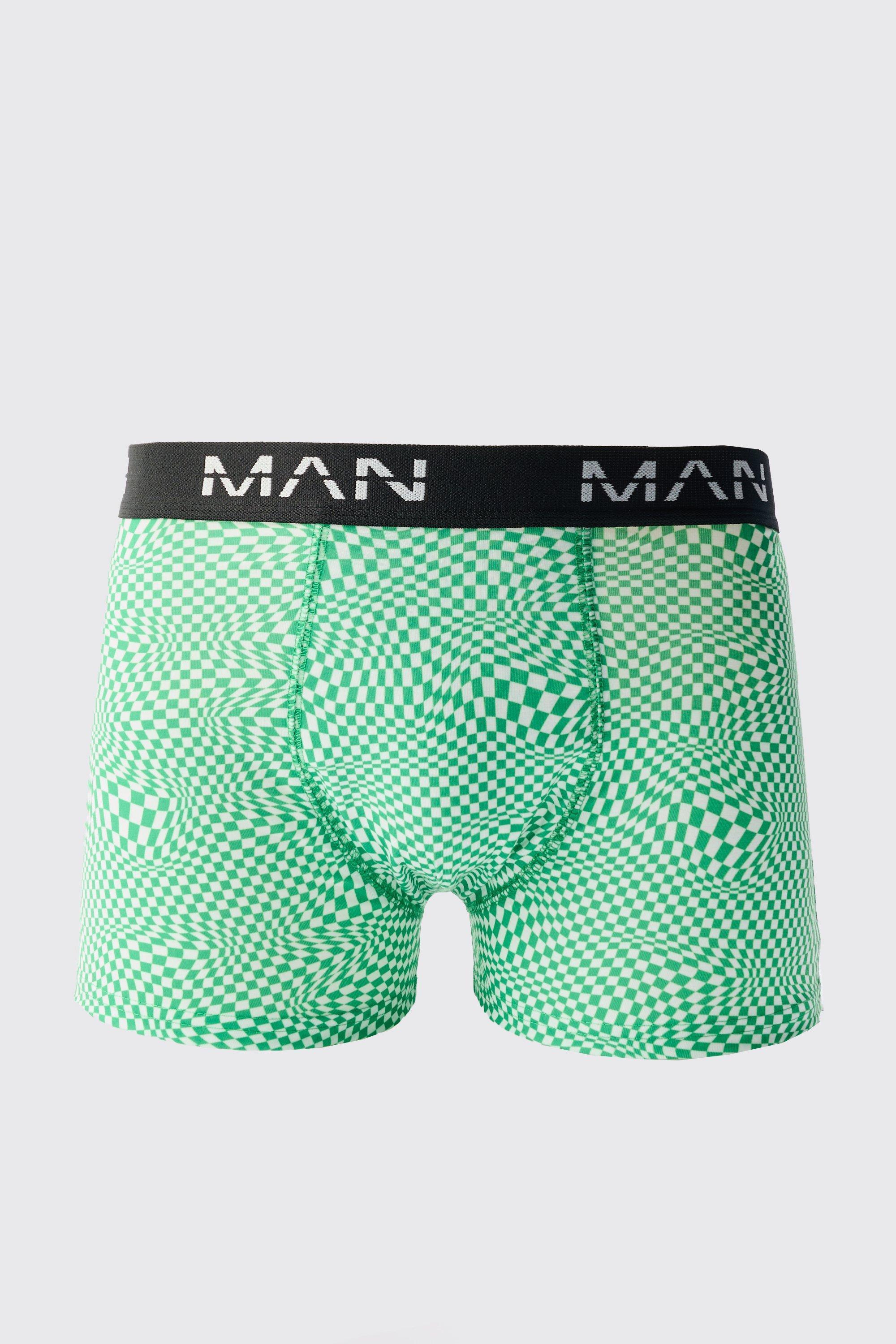 Abstract Print Boxers | boohooMAN USA Product Image