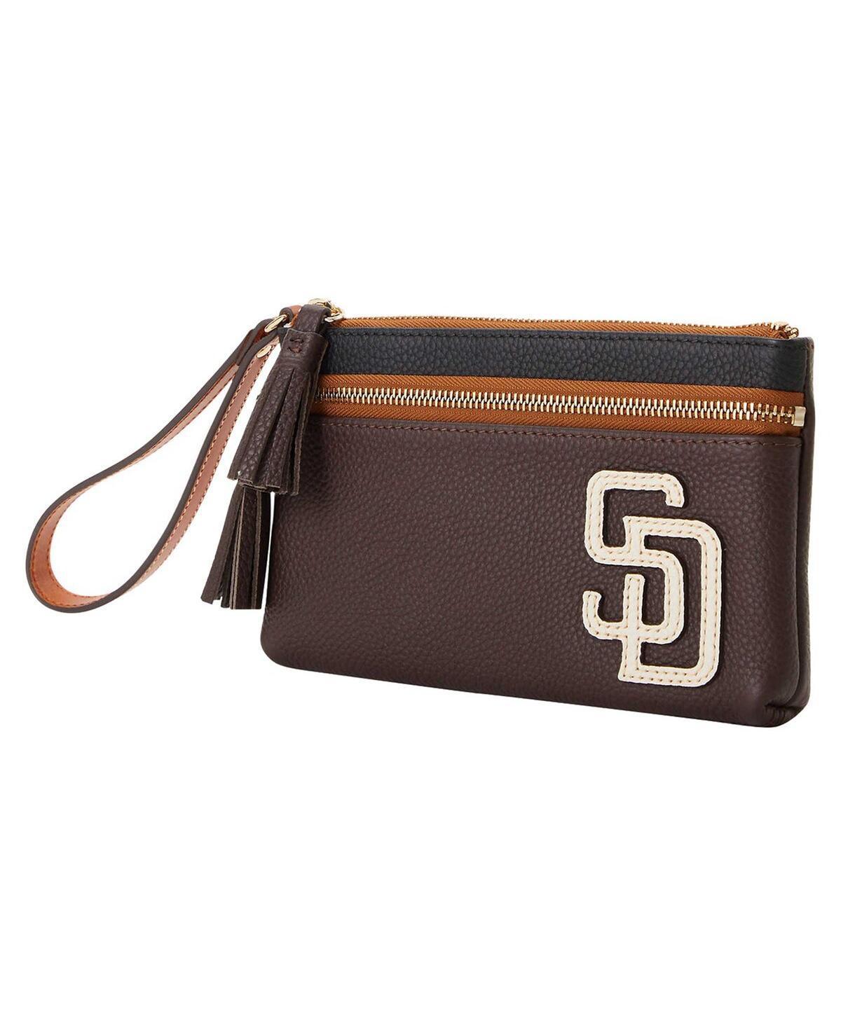 Womens Dooney & Bourke San Diego Padres Infield Double-Zip Wristlet Product Image