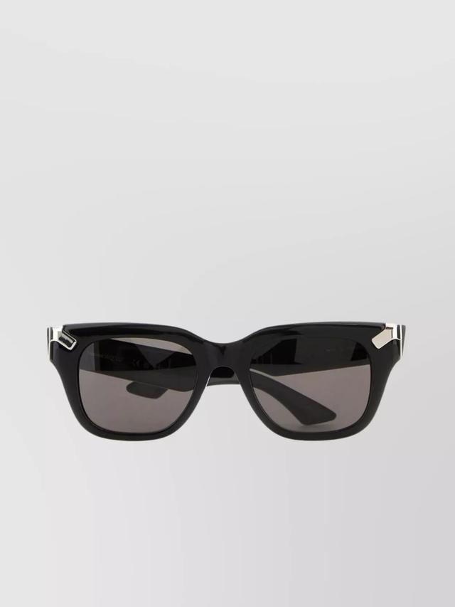 Acetate Oversized Square Frame Sunglasses In Black Product Image