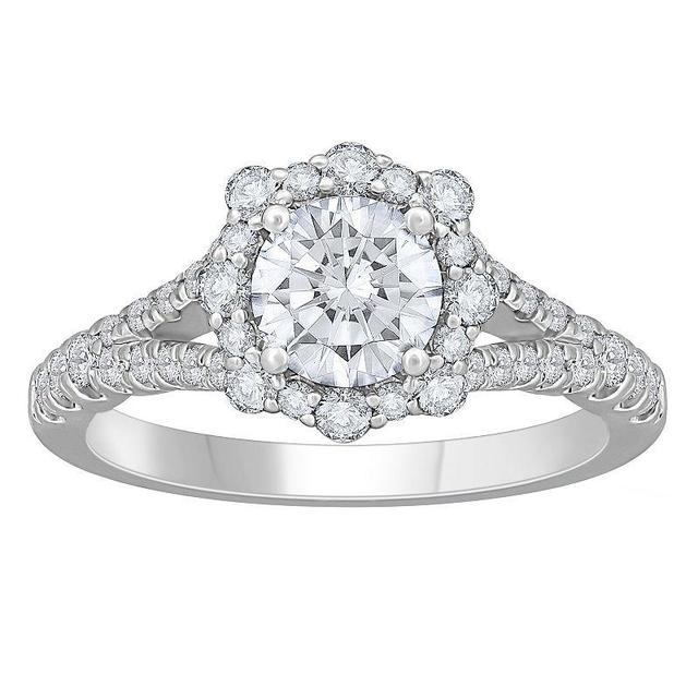 Diamond Medley 14k White Gold 1 3/4 Carat T.W. Lab-Grown Diamond Engagement Ring, Womens Product Image