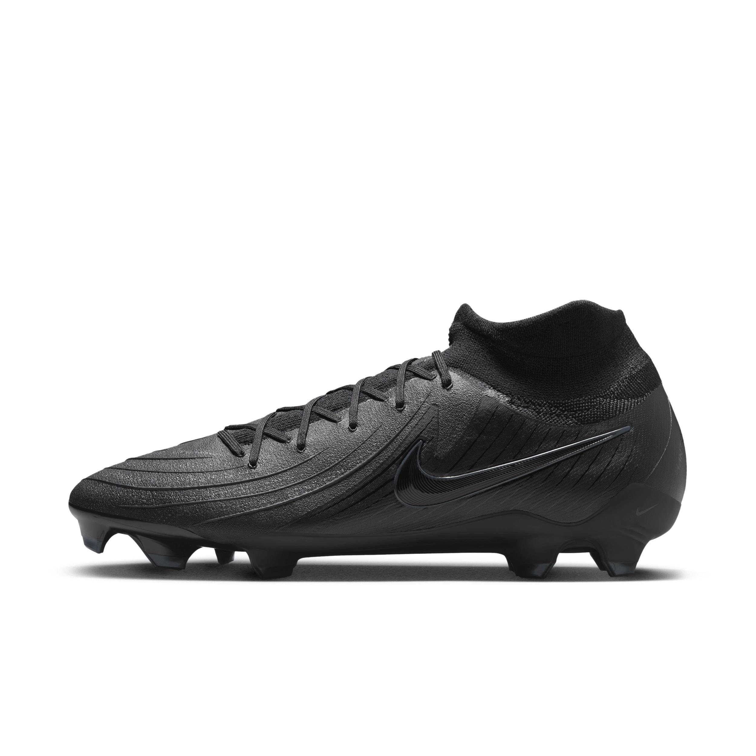 Nike Mens Nike Phantom Luna II Pro FG - Mens Soccer Shoes Black/Black/Deep Jungle Product Image