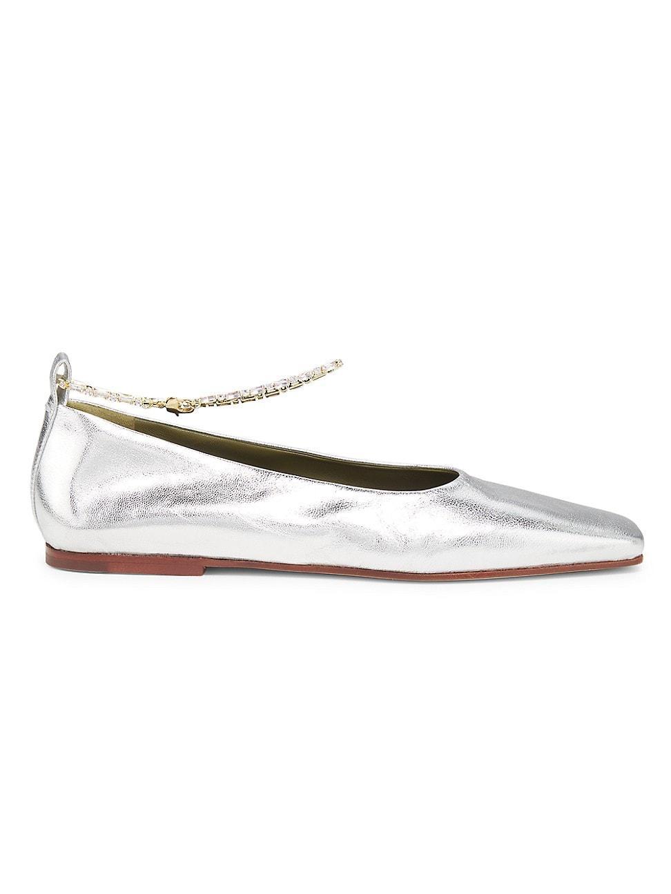 Womens Augusta Metallic Leather Ballet Flats Product Image