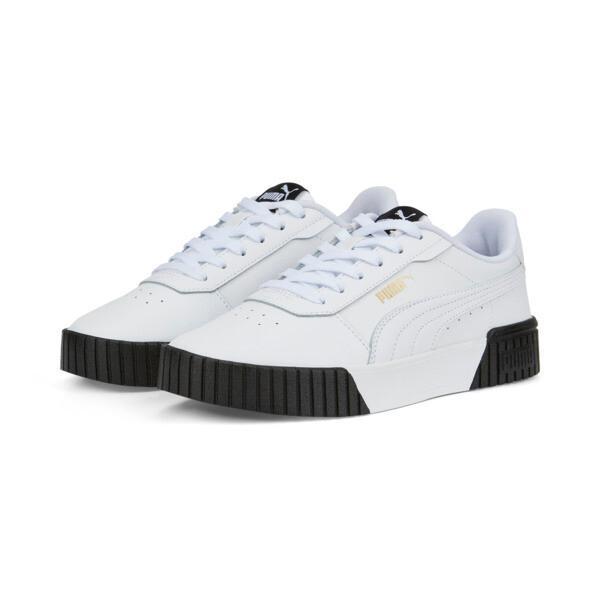 PUMA Carina 2.0 Women's Sneakers in White/Team Gold/Black Product Image