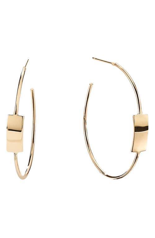 Lana Tag Wire Hoop Earrings Product Image