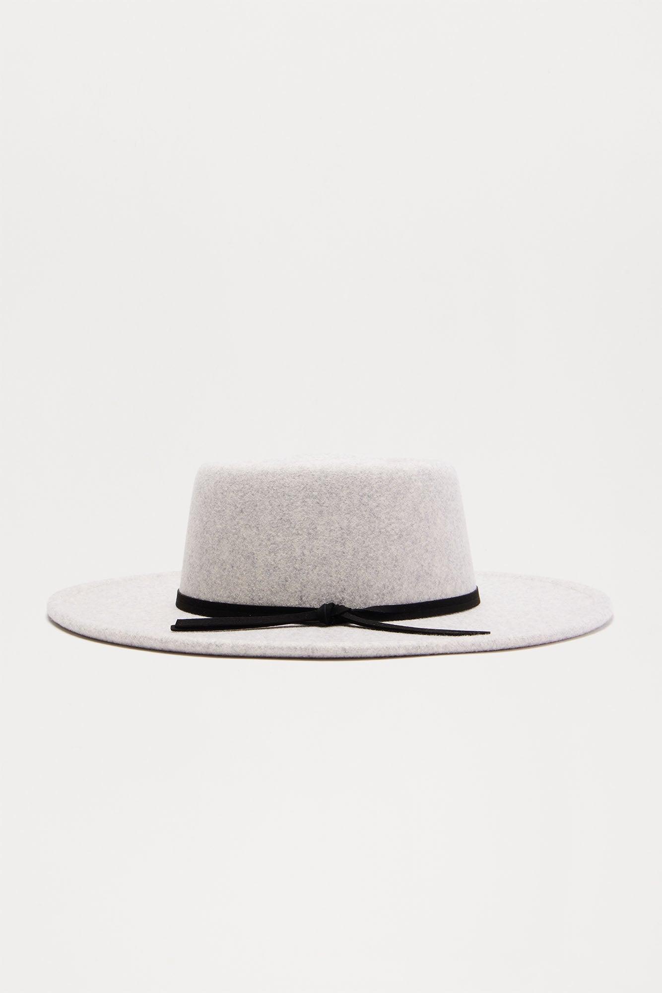 Banded Full Brim Hat - Grey Product Image