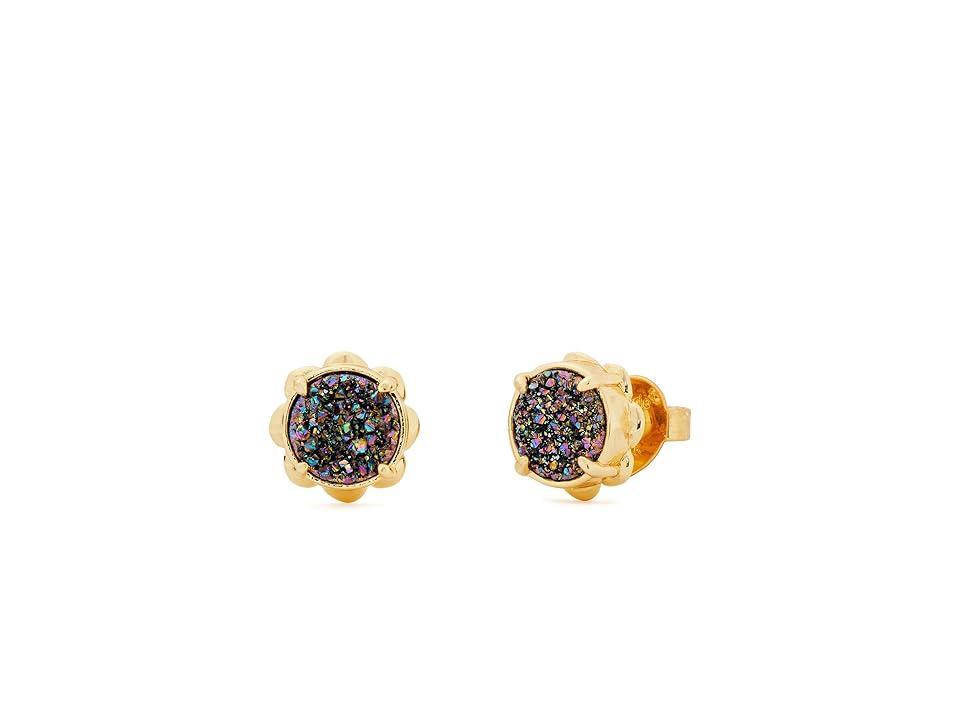 Womens Glam Goldtone & Agate Stud Earrings Product Image