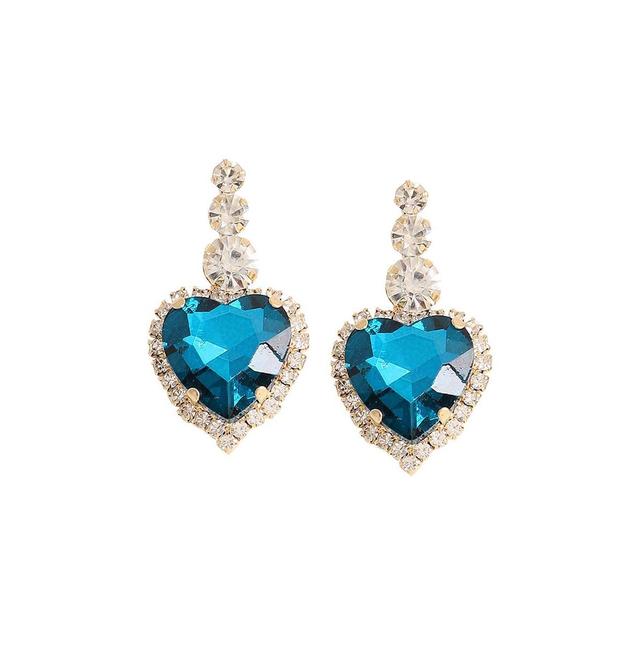 Sohi Womens Heart Drop Earrings Product Image