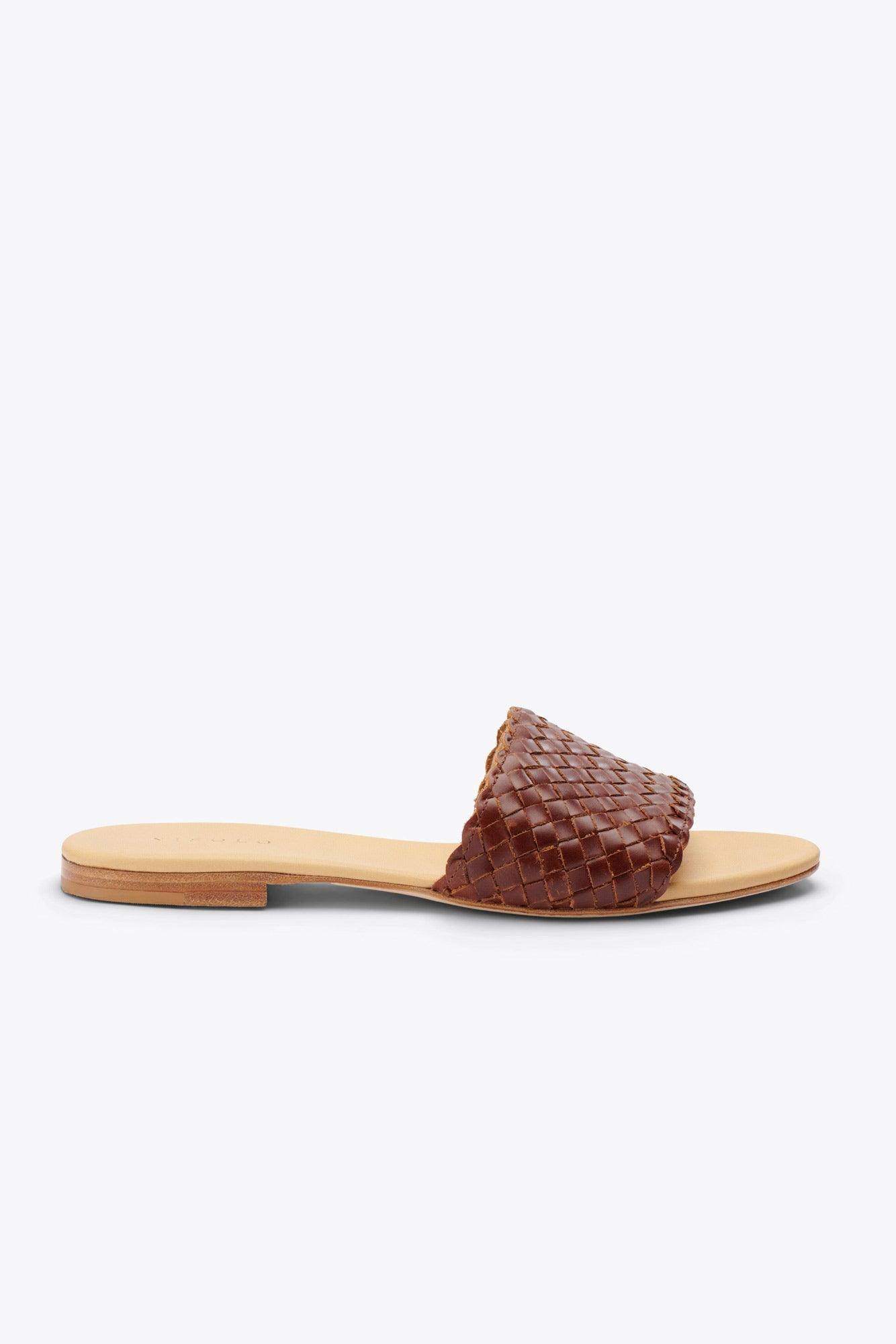 Nisolo Isla Woven Slide Sandal - Brandy Product Image