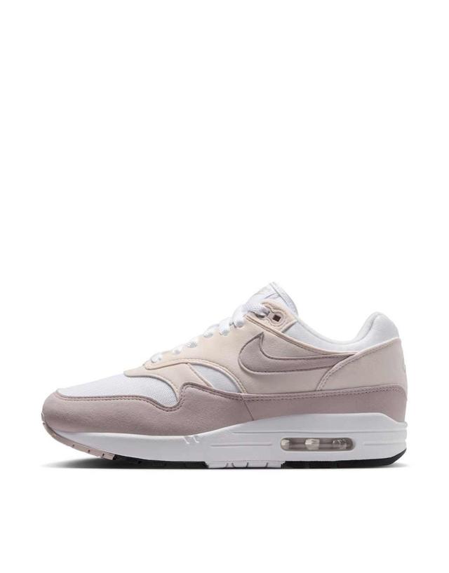 Nike Air Max 1 sneakers in white and pink  Product Image