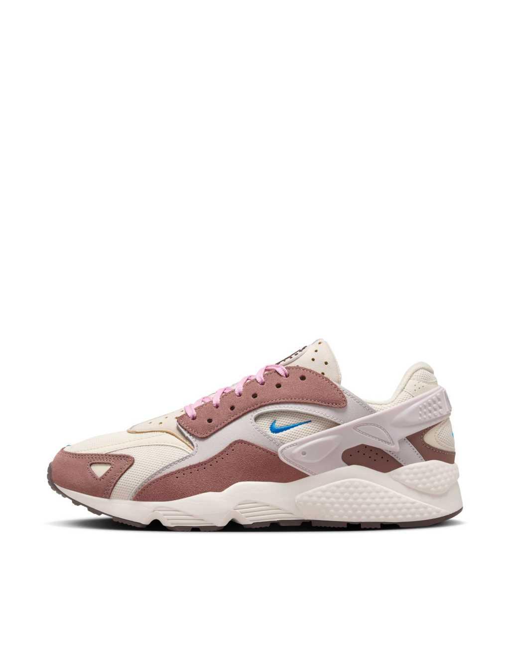 Nike Air Huarache Runner sneakers in brown and pink Product Image