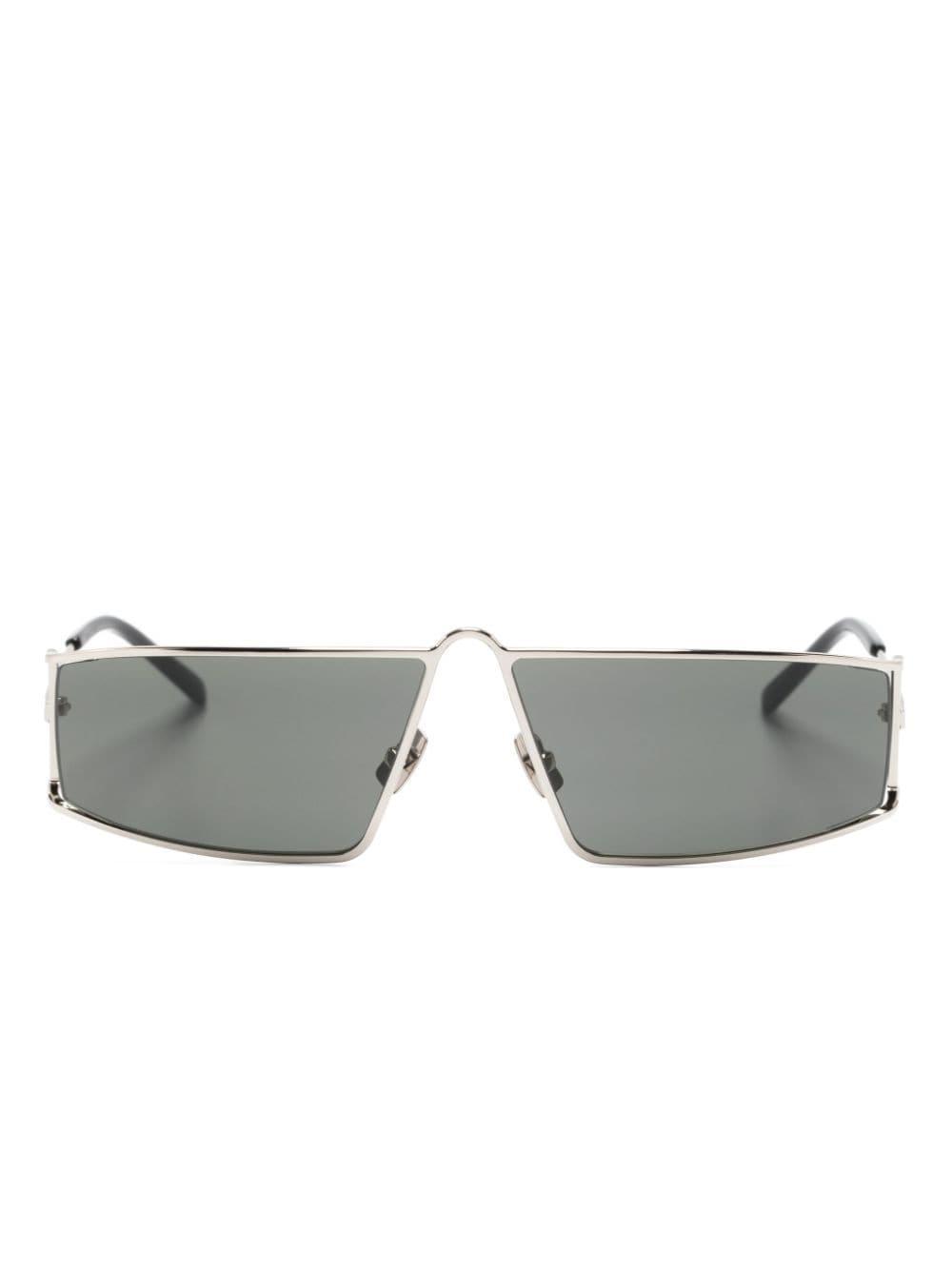 Sl 606 Rectangle-frame Sunglasses In Silver Product Image