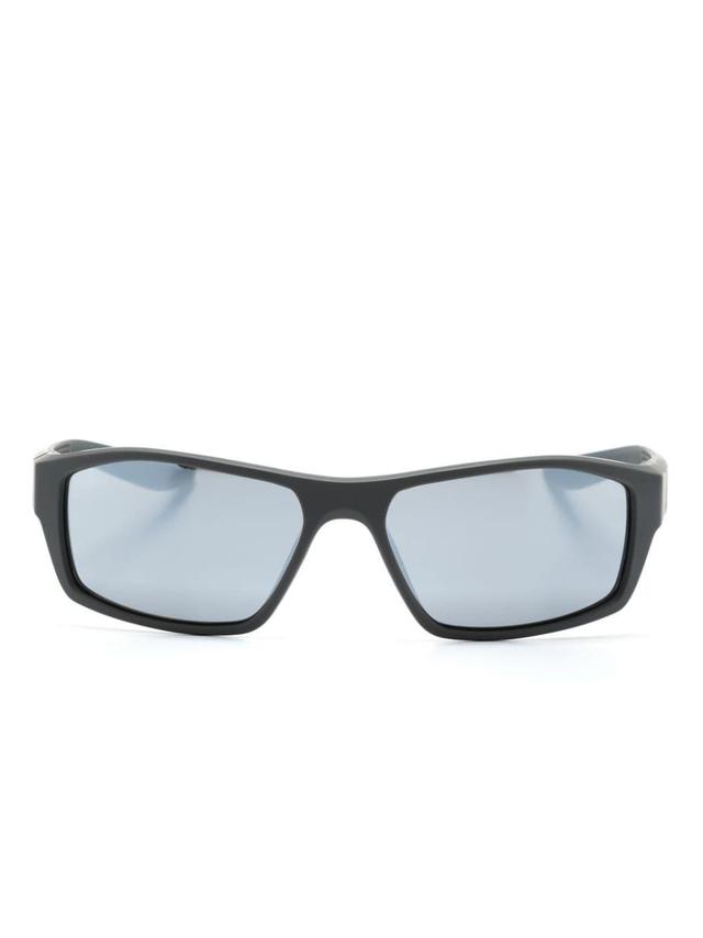 Brazen Fuel Rectangle-frame Sunglasses In Grey Product Image