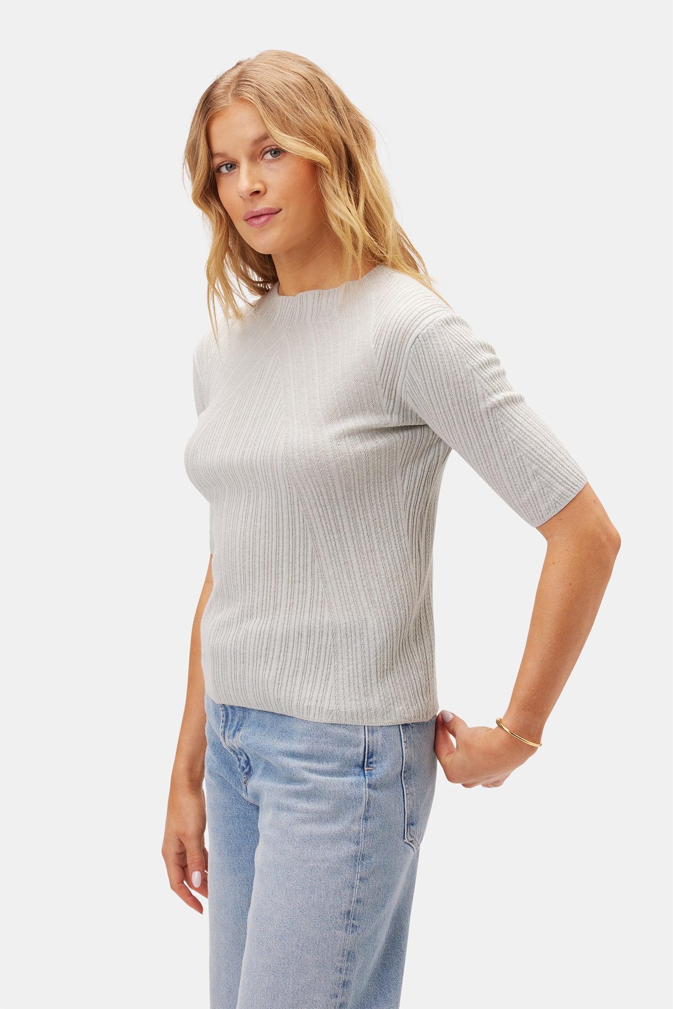 Claire Mock Neck Sweater - Mint Green Product Image