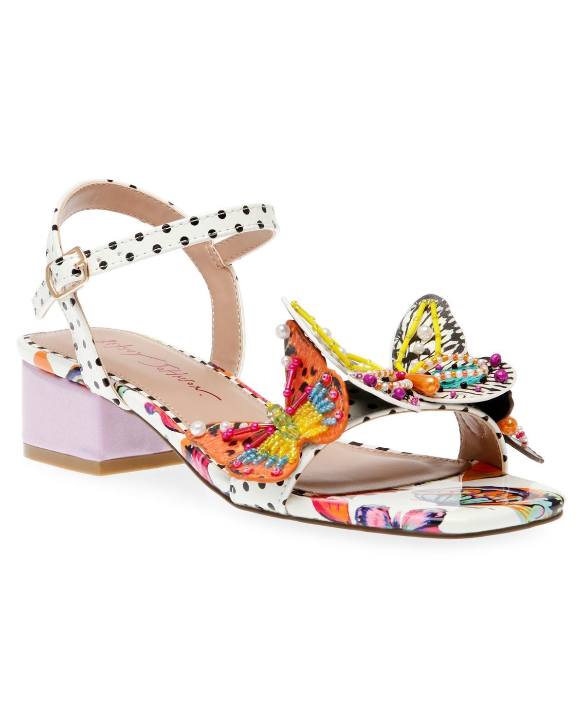 Betsey Johnson Womens Lotty Butterfly Block-Heel Sandals Product Image