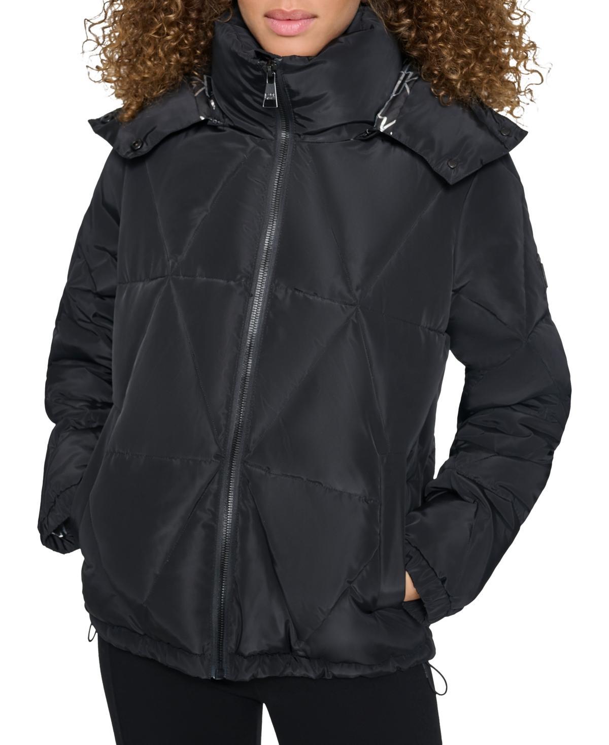 Karl Lagerfeld Paris Womens Hooded Puffer Coat Product Image