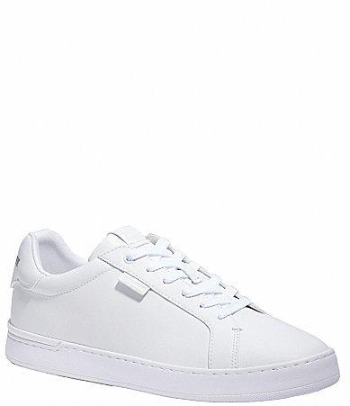 COACH Lowline Leather Low Top (Optic ) Men's Shoes Product Image