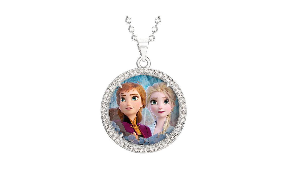 Disney Womens Frozen Ii Anna and Elsa Shaker Pendant Jewelry - Silver tone Product Image