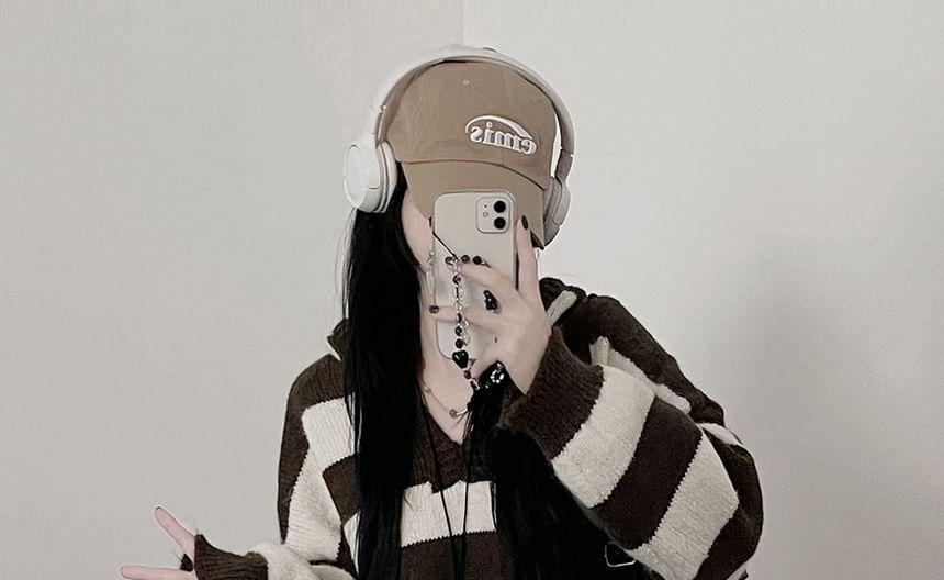 Striped Hood Sweater Product Image