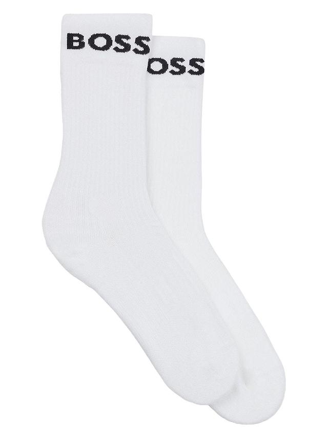 Mens Two-Pack Of Quarter-Length Socks In Stretch Fabric Product Image