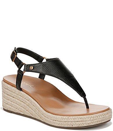 Vionic Kirra Espadrille Wedge Slingback Thong Sandals Product Image