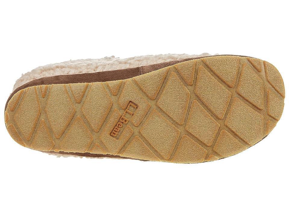 L.L.Bean Cozy Slipper Slide Pile Fleece (Natural/Bright Navy) Women's Shoes Product Image