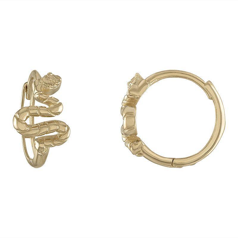 Amella Jewels 14k Gold Snake Huggie Earring, Womens Product Image