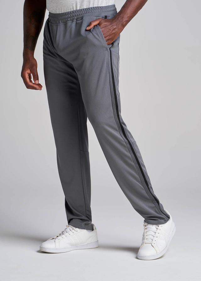 Athletic Stripe Pants for Tall Men in Grey-Black Stripe Male Product Image