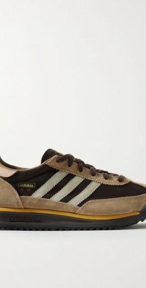 SL 72 RS suede and leather-trimmed canvas sneakers Product Image