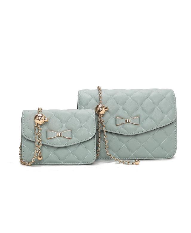 Mkf Collection Blossom Quilted Women s Shoulder Bag with a Mini Bag set by Mia K Product Image