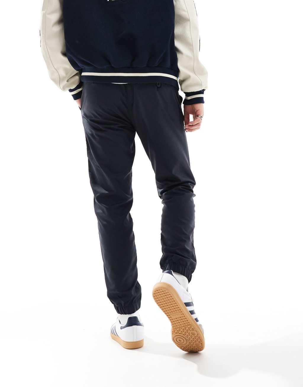 French Connection utility tech cuffed pants in navy Product Image