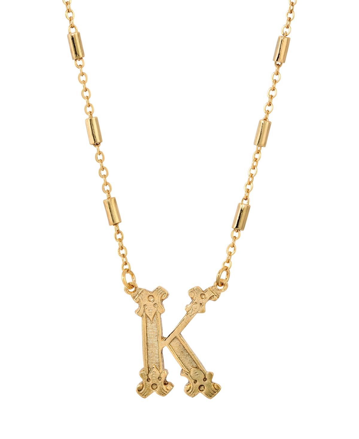 1928 Tone Initial W Pendant Necklace Product Image