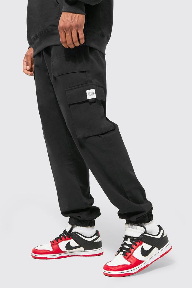 Elasticated Waist Slim Fit Buckle Cargo Pants | boohooMAN USA Product Image