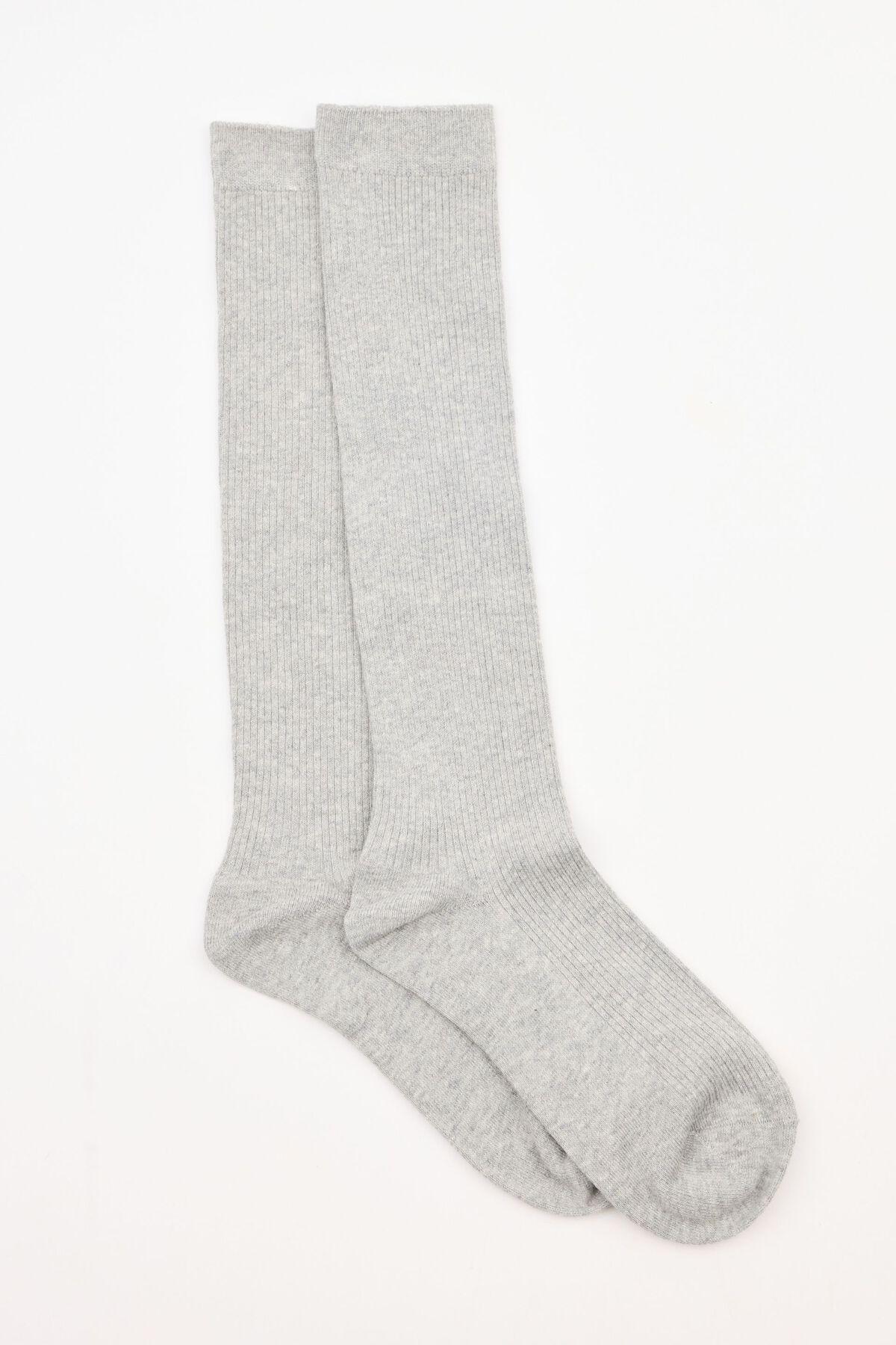 Ribbed Knee High Socks Product Image