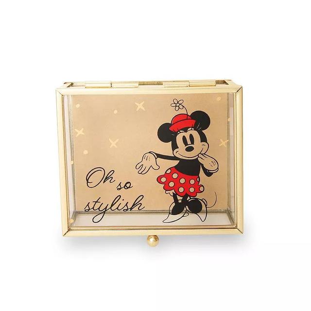 Disneys Mickey Mouse Stay Magical Glass Jewelry Box, Womens, Multi None Product Image