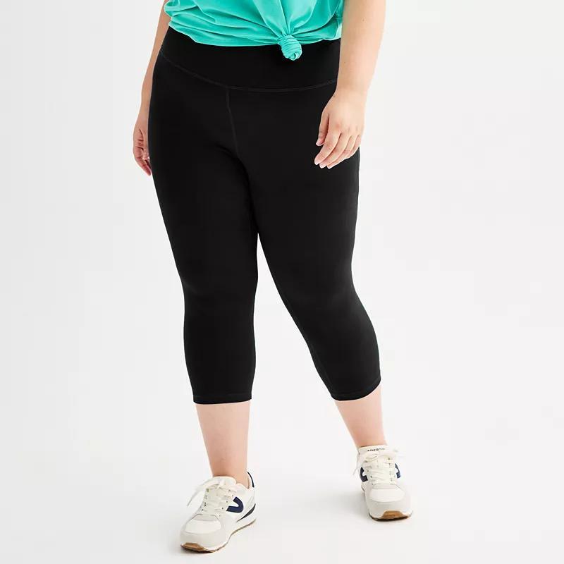 Plus Size Tek Gear Essential Soft Capri Leggings, Womens Product Image