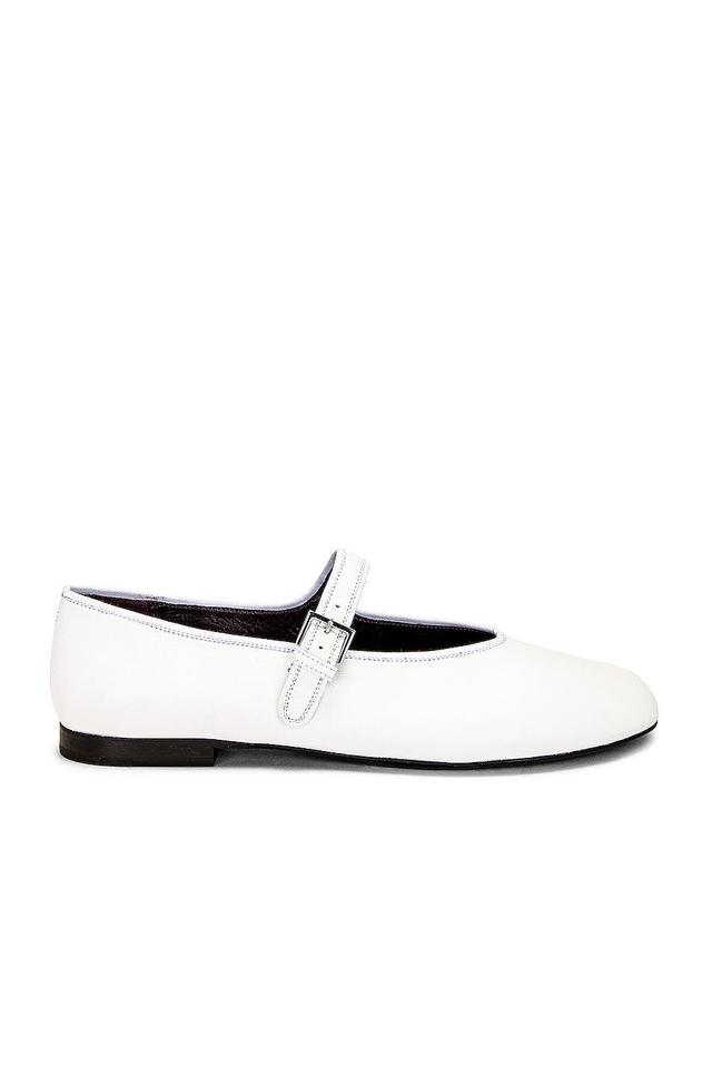 The Row Boheme MJ Flat in Optic White - White. Size 39.5 (also in 36, 36.5, 37, 37.5, 38.5, 40). Product Image