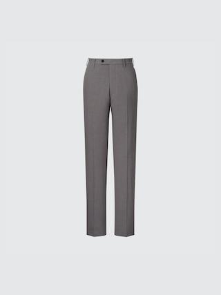 Mens Airsense Pants Faux Wool with Quick-Drying Gray 27 inch UNIQLO US Product Image