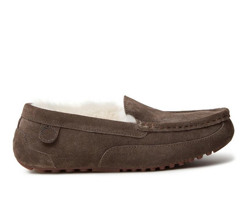 Fireside by Dearfoams Men's Melbourne Genuine Shearling Moccasin Slippers Product Image