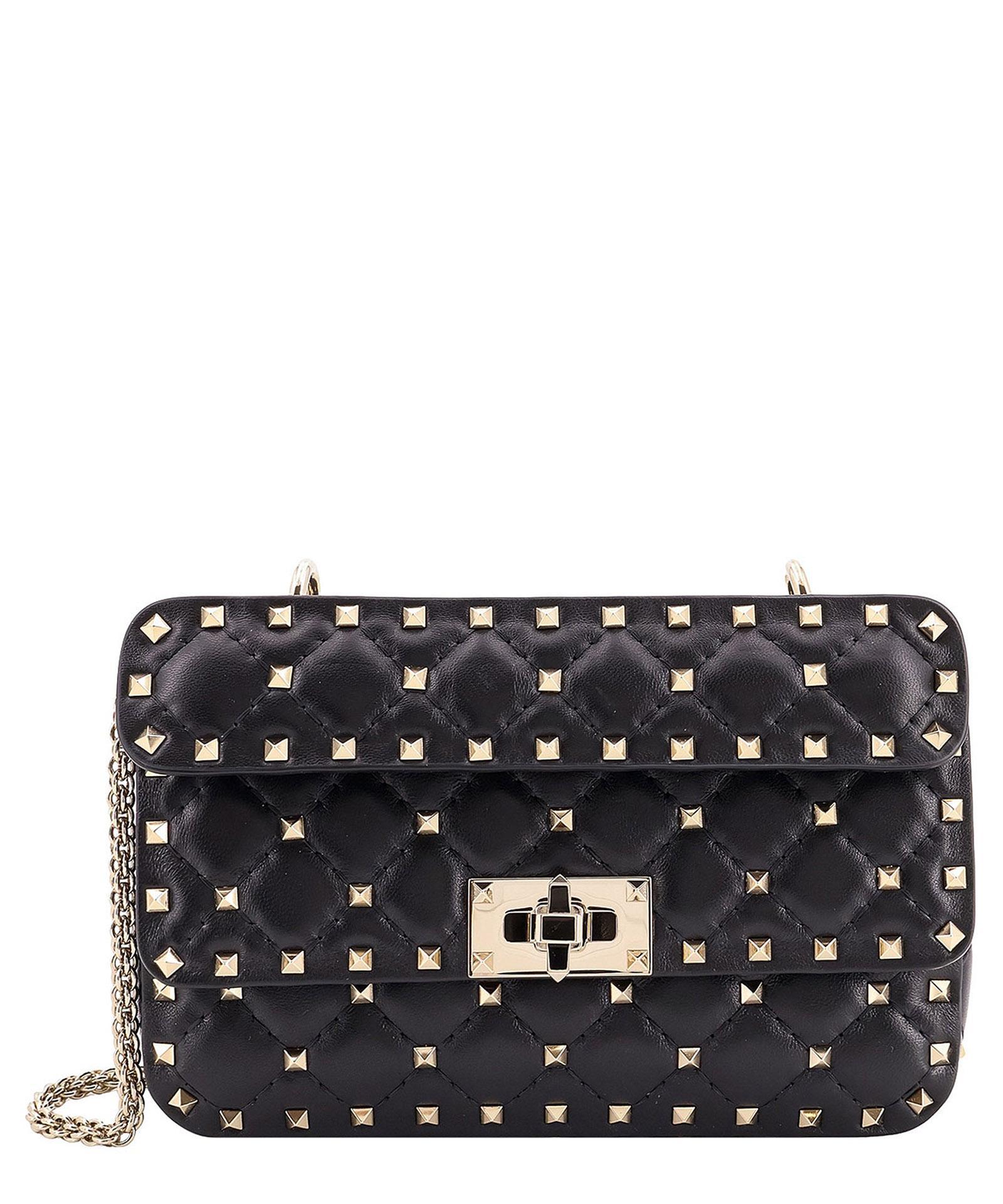 Rockstud Shoulder Bag In Black Product Image