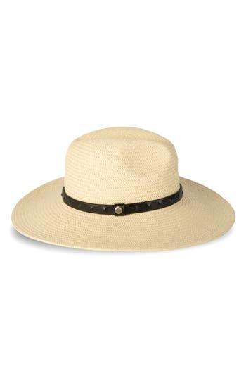 Pyramid Stud Straw Hat In Natural Product Image