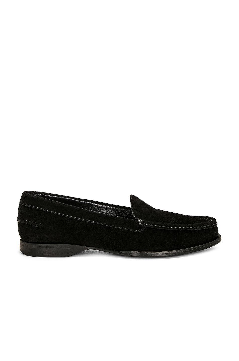 Velvet Derby Shoes With All-over Logo In Black Product Image