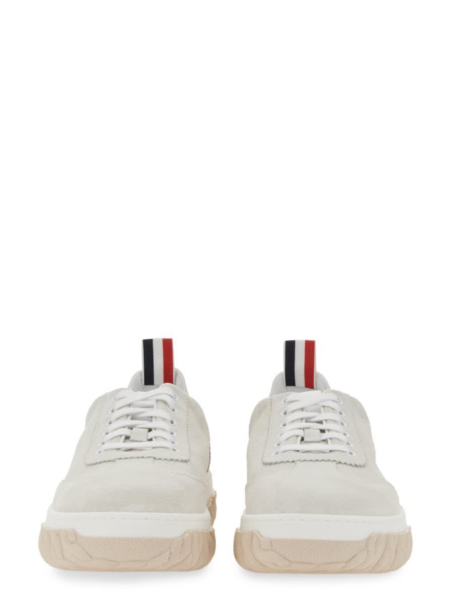 THOM BROWNE Court Sneaker. In White Product Image