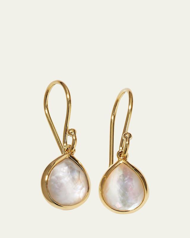 Womens Rock Candy 18K Green Gold, Rock Crystal, & Mother-Of-Pearl Teeny Teardrop Earrings Product Image