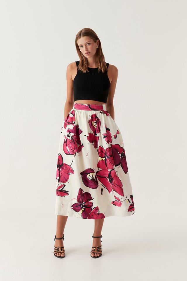 Lottie Gathered Midi Skirt Product Image